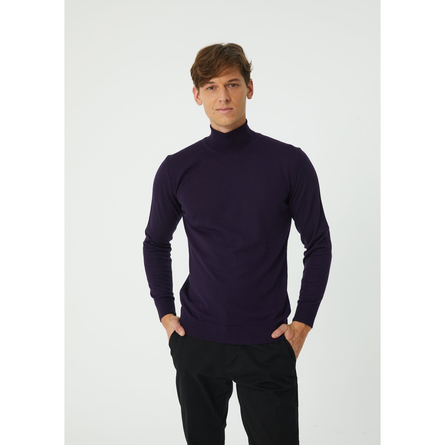 Black Cotton Chinos